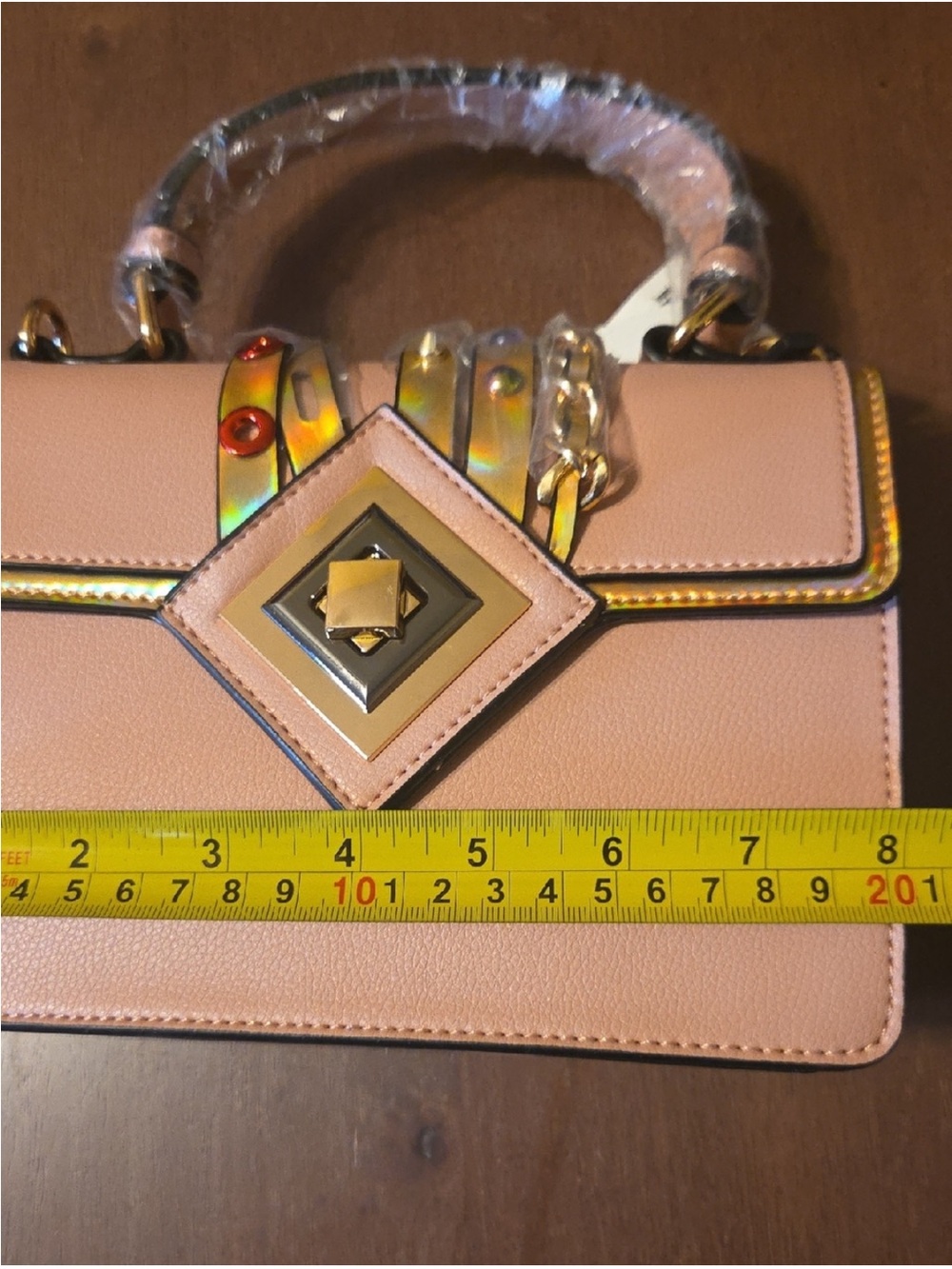 B Brentano vegan medium crossbody top handle purse - Picture 6 of 17